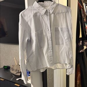 Striped Blue and White Men's Shirt